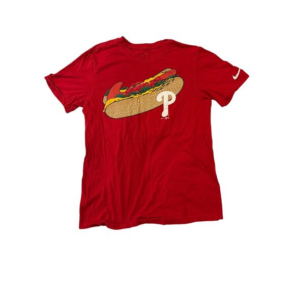 Nike Phillies “Philly Dog Days” Tee | Size Small Baseball, But Make It Snackable - Picture 1 of 3